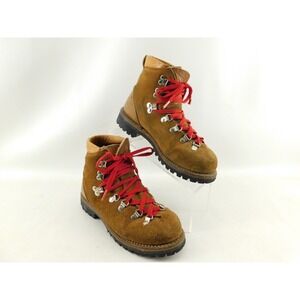 Vintage Dunham Women's size 6 M Brown Leather Hiking Boots Vibram Sole